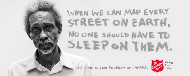Salvation Army advertisement to end poverty in Canada