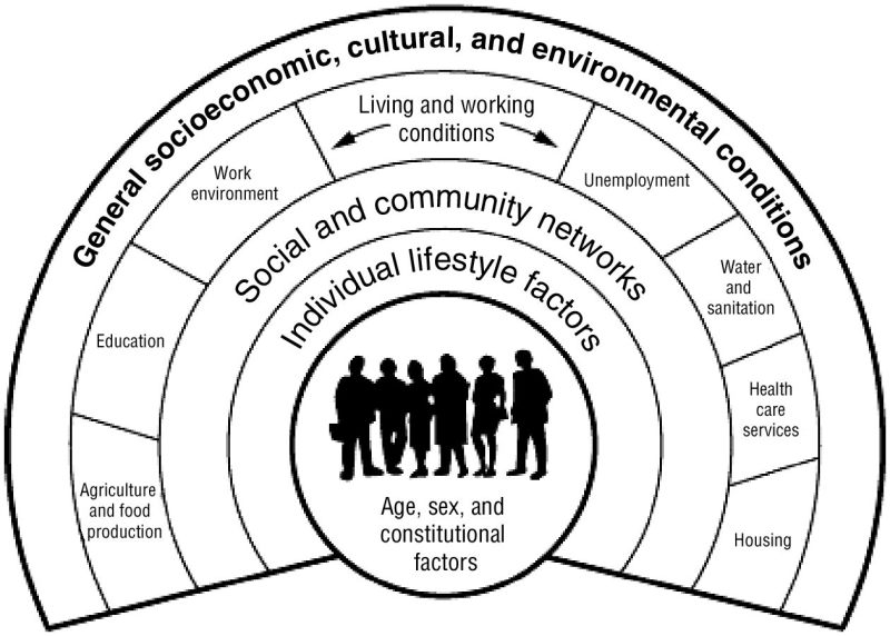Dahlgren-Whitehead model of Social Determinants of Health